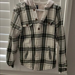 Express hooded fleece lined shirt XS